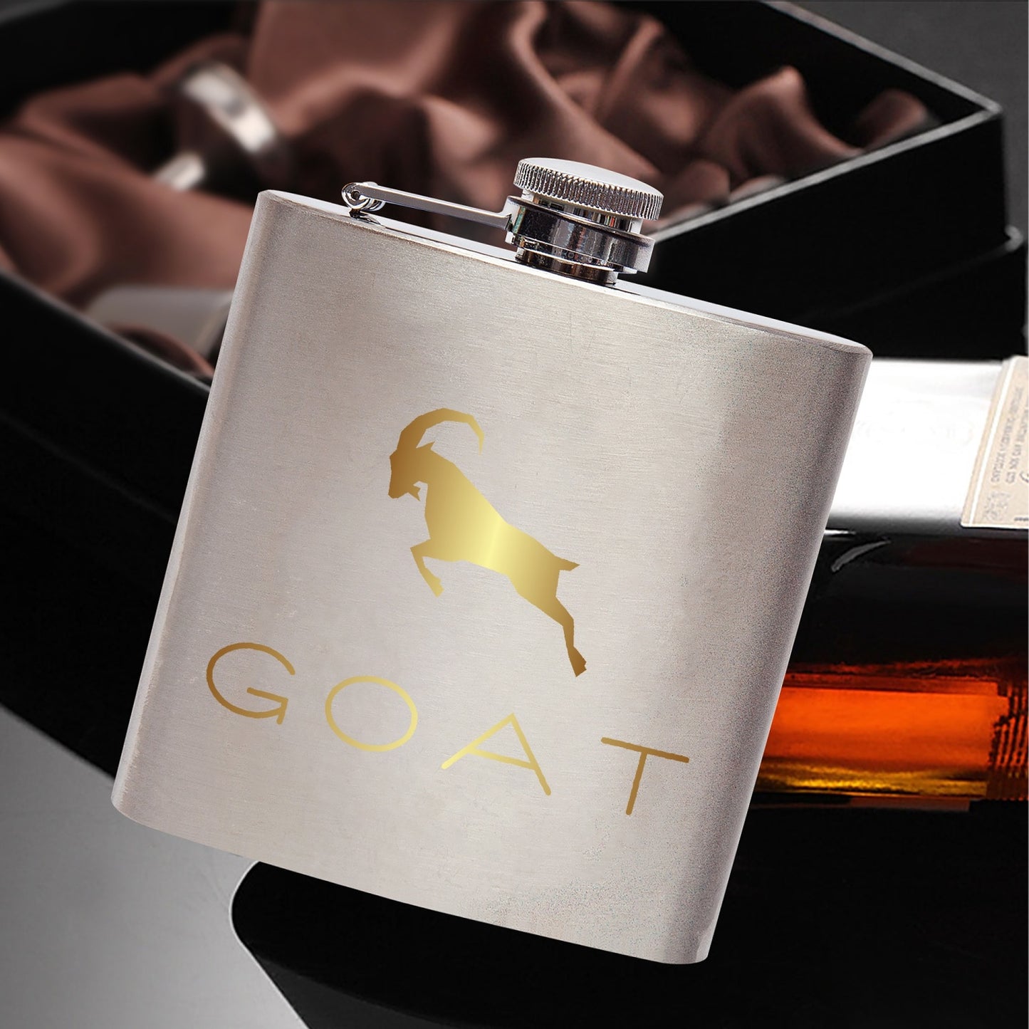 G.O.A.T 6oz Stainless Steel Flask