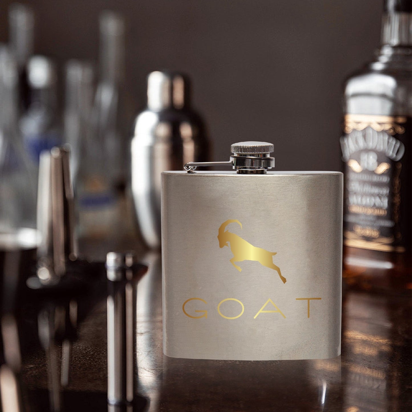 G.O.A.T 6oz Stainless Steel Flask