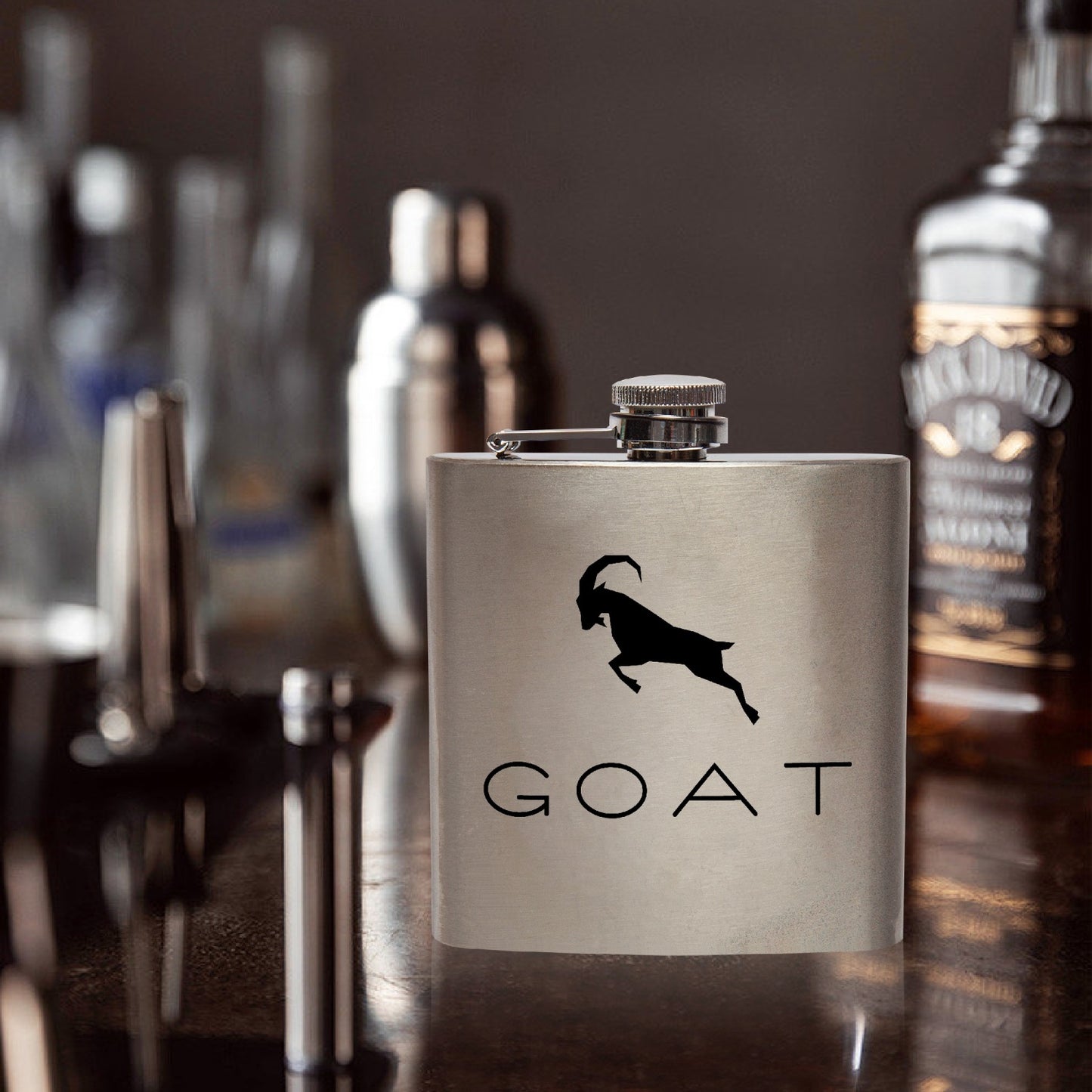 G.O.A.T 6oz Stainless Steel Flask