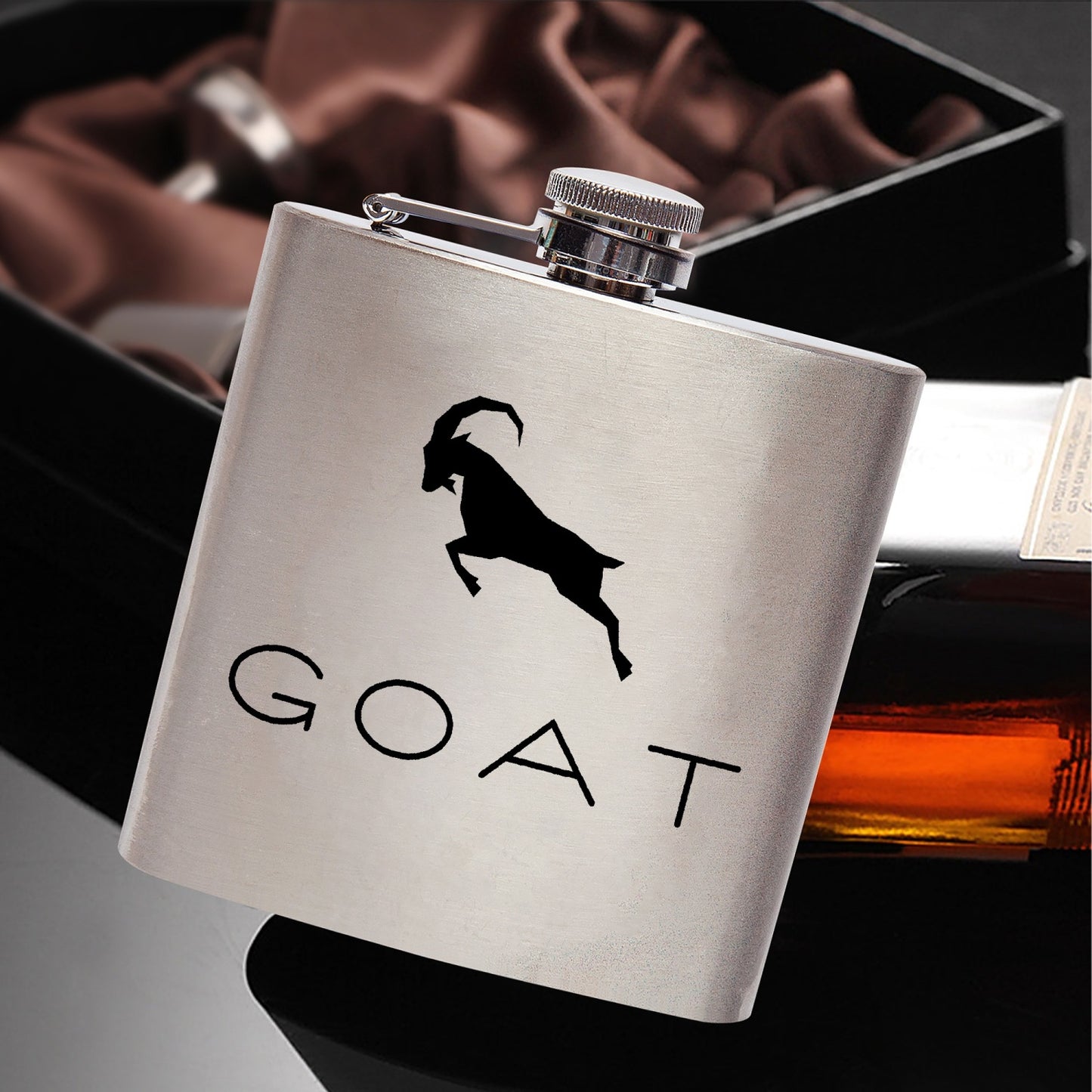 G.O.A.T 6oz Stainless Steel Flask