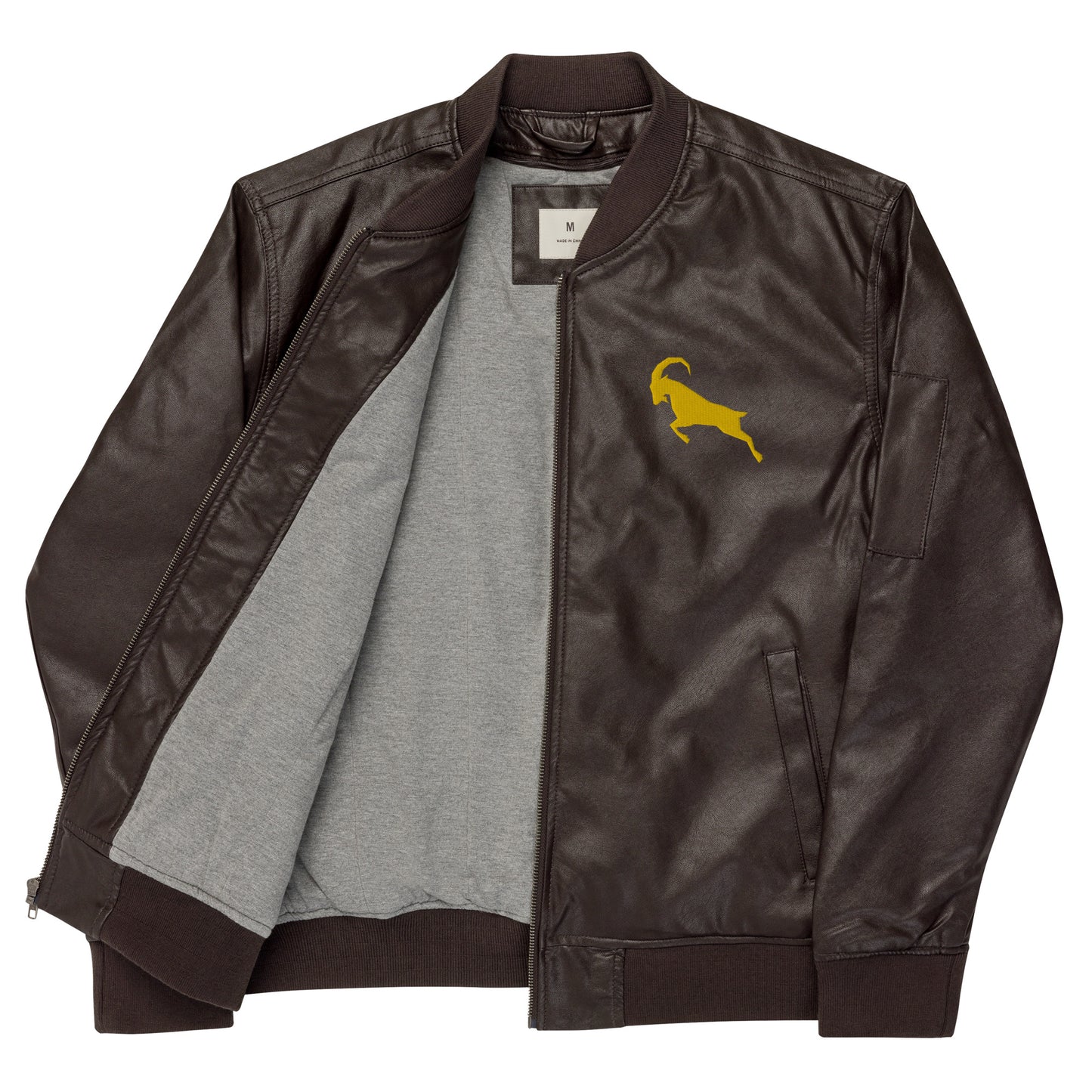 G.O.A.T Unisex Leather Bomber Jacket